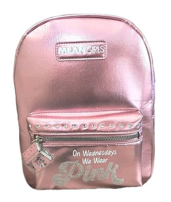 Mean Girls - On Wednesdays We Wear 粉色迷你背包女式金属色 Y2K Glam  — 第 1/4 张图片