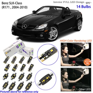 Full LED Interior Light Bulbs Upgrade for Benz SLK Class R171 White (14 Pack) - Picture 1 of 8