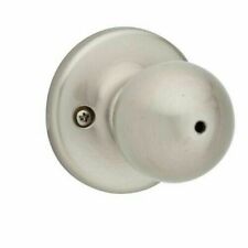 Kwikset 300P 15 Cp Polo Bed and Bath Knob, Satin Nickel - Lot Of 2