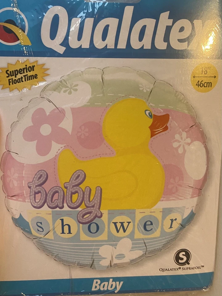 Baby Shower, Round, Foil, Duck Balloon, Qualatex 071444117883 — 第 1/1 张图片