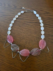 Collana donna 3 toni perle acriliche 19'' - Foto 1 di 6