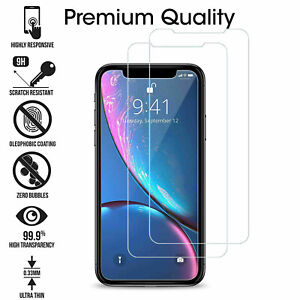 3X Tempered Glass Film Screen Protector For iPhone 14 13 12 7 SE X XS Max XR 11