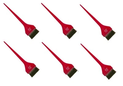Paquete de 6 brochas de tinte grandes Pro Tip rojas Foto 1 de 2
