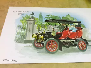Cadillac 1906/Oldsmovile 1898 - tarjeta de automóvil emergente vintage - Imagen 1 de 3