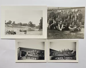 ORIGINAL WW2 ERA CANADA ARMOURED REGIMENT SNAPSHOT PHOTOS LOT x4 TANKS TRAINING - Picture 1 of 4