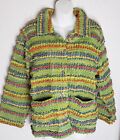 anu by natural 100% cotton Multicolor Jacket, Sz L, Button up with pockets