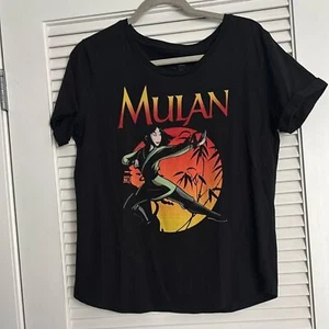 T-shirt Mulan donna grafica nera taglia L - Foto 1 di 5