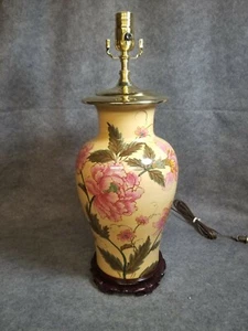 Traditional Floral Lamp, 21 1/4" from base to socket - Picture 1 of 9