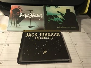 JACK JOHNSON 3 CD+1 DVD LOT: EN CONCERT, ON AND ON, SLEEP THROUGH THE STATIC - Picture 1 of 3