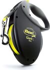 Flexi Giant Neon Tape Black Large 8m Retractable Dog Leash/Lead for dogs up to