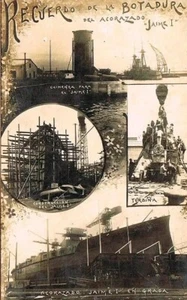 RARISIMA POSTAL FERROL CORUÑA 1911 - BOTADURA JAIME I - POSTAL RECOPILACION CONM - Imagen 1 de 1