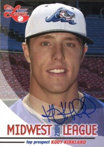 2004 West Michigan White Caps KODY KIRKLAND Signed Card autograph AUTO TIGERS