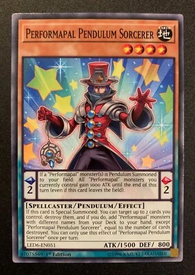 Performapal Pendulum Sorcerer - LED6-EN051 | Common - 1st Edition - YuGiOh TCG - Image 1 of 3