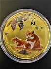 CHINA 24ct GOLD PLATED MEDAL 39mm 24 Gr. RAT A92 RZJ-7