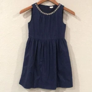 Crewcuts Girls Sz 6 Rhinestone Embellished Collar Sleeveless Formal Dress - Picture 1 of 9