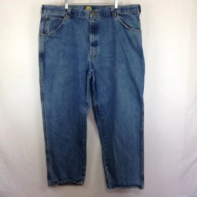 Cabela's Carpenter Work Jeans Mens 48x32 (actual 46x32) Blue Denim Straight Leg - Image 1 of 4