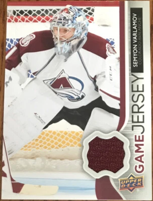 2014-15 Upper Deck UD Game Jersey Semyon Varlamov #GJ-SV Colorado Avalanche - Image 1 of 2