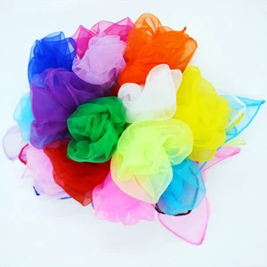 Women Small Scarf Solid Candy Color Neckerchief Girl Dance Performance Prop ^ - Picture 1 of 29