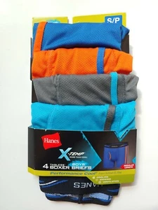 Hanes Boys 4PK Xtemp Mesh Boxer Briefs Tagless Size S 6-8 NEW - Picture 1 of 3
