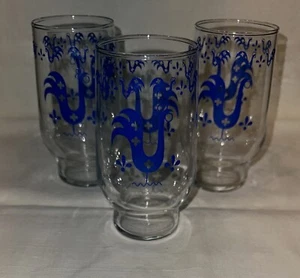 (Set of 3) Royal China Rooster WEATHERVANE 5" Tall 16-Ounce TUMBLERS - Picture 1 of 3