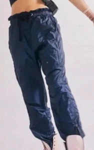NEW FREE PEOPLE FP MOVEMENT DARK BLUE BACK TO THE FUTURE PANTS OB1569639 SZ S - Picture 1 of 10