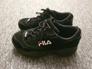 FILA Disruptor II 2 Triple Black Shoes Unisex Size UK 5 EU 38.5