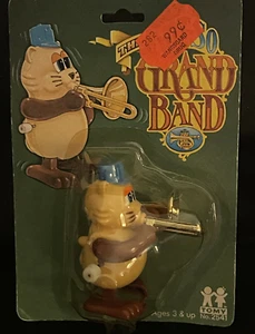 MOC Vtg 1980 Tomy The Not So Grand Band Cat w/ Trombone Wind-up Toy Walk #2541 - Picture 1 of 3