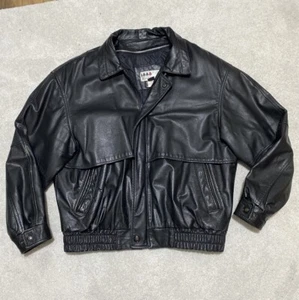 Giacca bomber pelle vintage Thinsulate fodera zip Boulevard Club uomo 44 L - Foto 1 di 20