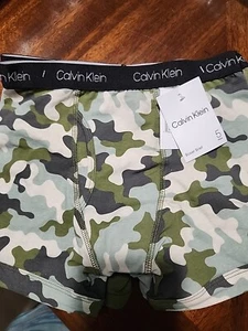 Calvin Klein Boys' Youth Boxer Briefs, 5-pack UNDERWEAR Green Camo Pack Small NW - Picture 1 of 11