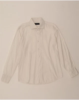 Camisa TRUSSARDI Hombre Talla 16 41 Grande Algodón Blanco CV10 Foto 1 de 4