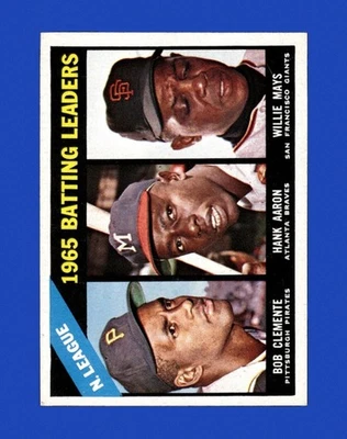 1966 Topps Set-Break #215 Clem/Aaron/Mays como nuevo *GMCARDS* Foto 1 de 2