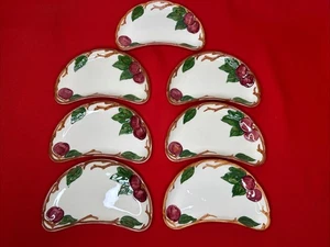 Franciscan Apple Crescent Plates Side Salad Plate Bone Dish Set Of 7 - Picture 1 of 23