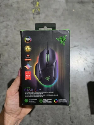 Razer Basilisk V3 Wired Gaming Mouse 26K DPI Sensor 11 Buttons Black - Image 1 of 4