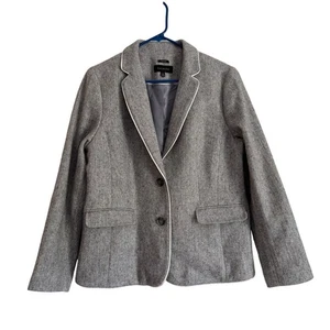 Talbots Aberdeen Wool Blazer Gray Two Button Corpcore Preppy Dark Academia - Picture 1 of 7