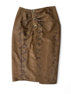 Falda ZARA Mujer Marrón Estampado Animal M Y2K Falda Zara Foto 1 de 4