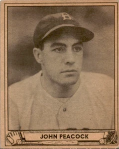 1940 Play Ball Playball #34 - John Peacock - Boston Red Sox - Picture 1 of 2