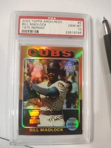 PSA GRADED GEM MT (10) 2002 TOPPS ARCH.RESV. BILL MADLOCK 1975 REPRINT CARD #5 - Picture 1 of 6