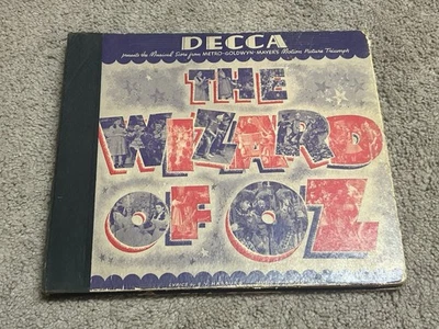 THE WIZARD OF OZ 1939 RARE ORIGINAL w/insert DECCA RECORDS JUDY GARLAND 78 - Image 1 of 4