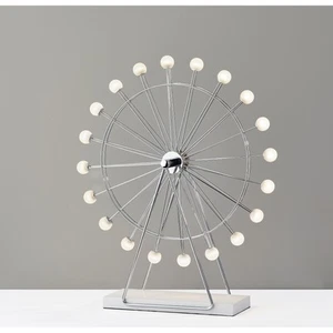 Adesso Coney Large Chrome LED Ferris Wheel Table Lamp Chrome - Picture 1 of 5