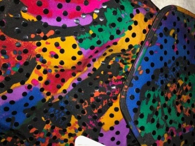 handbag stuart weitzman colorful silk spain snap close 8x8 with price tag $245 - Image 1 of 4