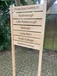 Solid Oak Custom Engraved Multi House Name Ladder Sign, Personalised Oak Sign - Picture 1 of 4