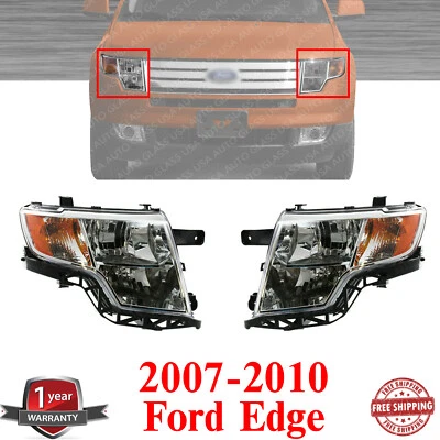 Set of 2 Headlights Assembly For 2007 2008 2009 2010 Ford Edge - Image 1 of 4
