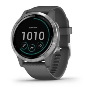 Garmin 010-02174-01 Vivoactive 4 GPS Smartwatch-Shadow Grey/Silver-Cert. Refrb. - Picture 1 of 8