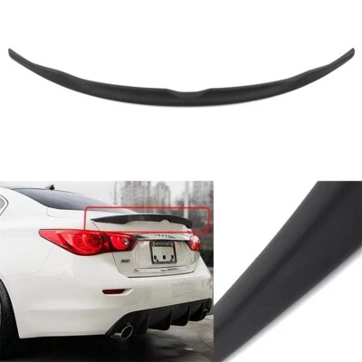 Rear Matte Black Trunk Spoiler Wing For 2014-2020 Infiniti Q50 All Models - Image 1 of 4
