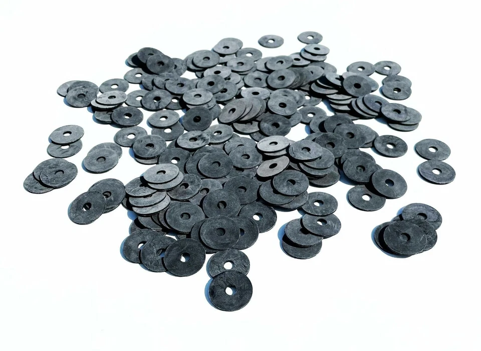 RUBBERFEETWAREHOUSE 100 Neoprene Flat Rubber Washer Spacer - 1" Od x 1/4" Id x 1/16" Thickness