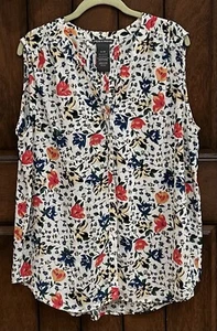 Chelsea & Theodore Damen Bluse ärmellos mehrfarbig Größe X-Large Blumenmuster gebraucht, in einwandfreiem Zustand - Bild 1 von 7