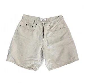 Guess By Georges Marciano Linen/cotton Blend Vintage Shorts Neutral Cream Size 4 - Picture 1 of 4