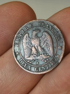 2 CENTIMES NAPOLEON III NACKTER KOPF 1854 A / FRANKREICH - Bild 1 von 2