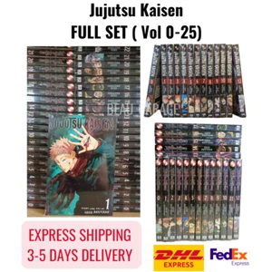 Jujutsu Kaisen Manga English Full Set Vol 0-25 Gege Akutami Comics DHL Express - Picture 1 of 9