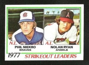 1978 Topps BASEBALL #206 NOLAN RYAN/PHIL NIEKRO EXMINT STRIKEOUT LEADERS (SB11) - Picture 1 of 1